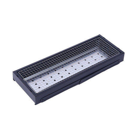 Gratar Portabil, Cyrax, Confectionat din Metal, pentru Picnic, Gradina, Terasa, Camping, Dimensiuni Reduse, 60x22x23 cm, Negru