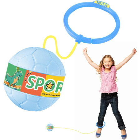 Minge pentru Sarit, Cyrax, Tip Coarda Hula Hoop, Cerc 12 cm, Coarda 52 cm, Minge 12 x 11 cm, Functie Iluminat, 4-6 Ani, Plastic, Albastru