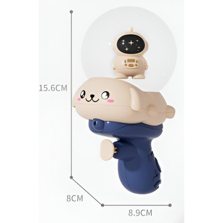 Pistol cu Apa pentru Copii, Cyrax, Multifunctional, Capacitate 250 mL, Model Astronaut, 15.6x8x8.9 cm, ABS, Albastru