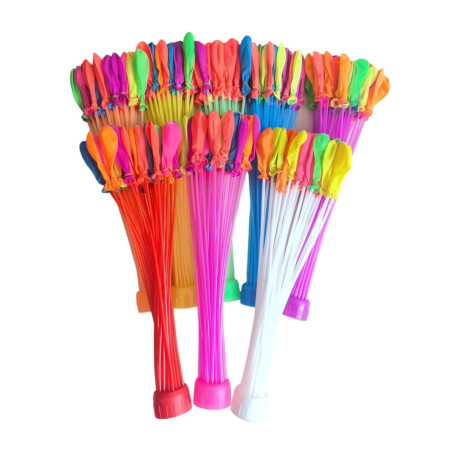 Set 111 Baloane din Latex, Cyrax, Aqua Party, Sistem de Umplere Rapida, 10 cm Diametru, Multicolor