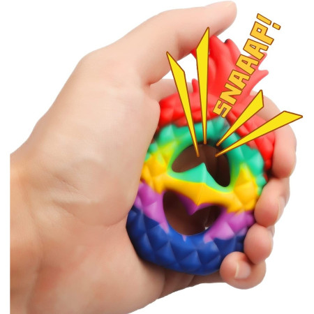 Cyrax Jucarie Senzoriala Antistres cu Ventuza de Decompresie, Antrenare Antebrat, 3 ani, Model 2, Multicolor