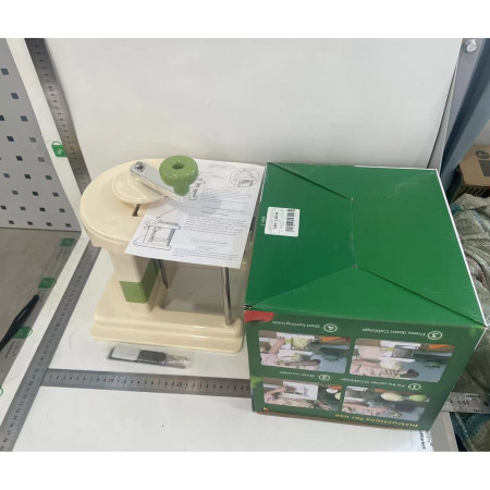 Razatoare de Varza, Cyrax, Manuala, din PP+Otel Inoxidabil, 30 x 24 x 22 cm, Latime Ajustabila, Alb/Verde