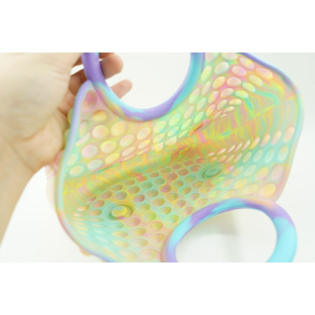 Jucarie Antistres din silicon Cyrax, Pop It Now And Flip It, Geanta mare, 28 cm, Multicolor, V4