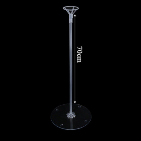 Suport de Masa pentru Baloane, Cyrax, Accesoriu Decorativ, din Plastic, 70 cm, Transparent