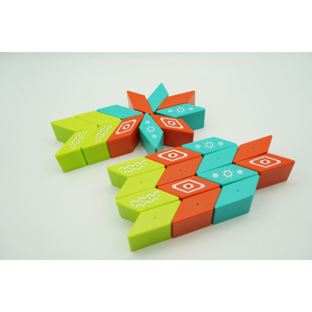 Cyrax Set inteligent de constructie cu piese magnetice, 26 piese, +3 ani, multicolor