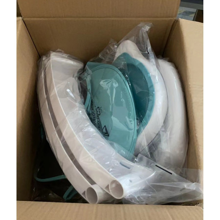 Scaun de Masa Pliabil 3in1, Cyrax, Reglabil, Multifunctional, 3 Pozitii, Masuta si Husa Detasabile, Centura de Siguranta, Albastru