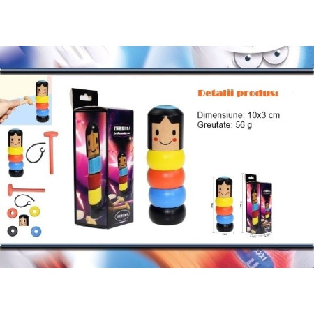 Cyrax Jucarie din lemn pentru copii, soldatel indestructibil multicolor