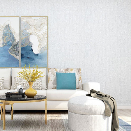 Rola Autoadeziva pentru Perete,  din Panza, 10 m, Rezistenta la Umezeala, 2.5 mm Grosime, Model Texturat, Verde Deschis