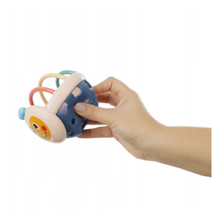 Jucarie Minge pentru Bebelusi, Cyrax, pentru Dentitie, Interactiva, 0-12 Luni, Roz-Multicolor