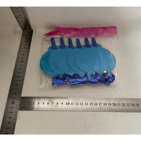 Set 6 Suflatori Happy Birthday, Cyrax, pentru Petrecere, Albastru