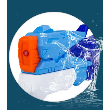 Pistol cu Apa pentru Copii, Rezervor, Pentru Piscina/Plaja, Cyrax, 6ani+,  3 duze, Albastru, 300ML