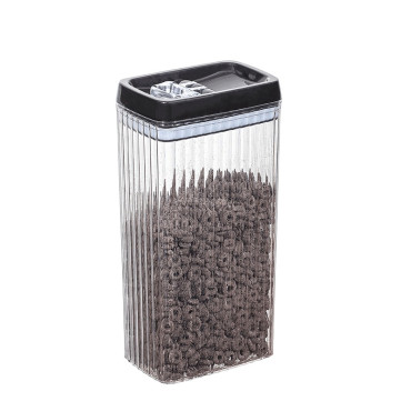 Recipient din Plastic, Cyrax, pentru Alimente/Obiecte, Inchidere Ermetica, Textura Ondulata, 15 x 10 x 30 cm, 3.3 l, Transparent