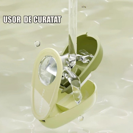 Cutie Taiat Pastile si Depozitare Medicamente,  Galbena, 8x5x2.65 cm, Compacta si Portabila, Ideala Pentru Calatorii