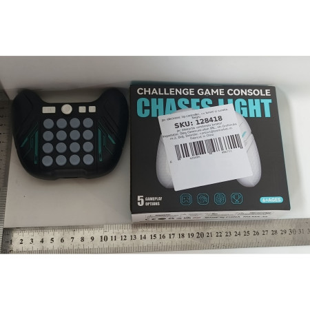 Jucarie Interactiva Pop It, Cyrax, Tip Consola, Anti-Stres, 5 Moduri de Joc, din ABS si Silicon, +3 Ani, Sunete si Lumini Model Controller, Negru