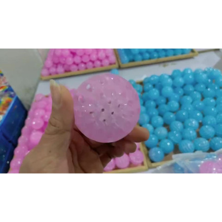 Jucarie Interactiva, Cyrax, Minge Saltareata Crystal Ball, cu Banda Elastica, 6 cm, +7 Ani, din Plastic, Roz