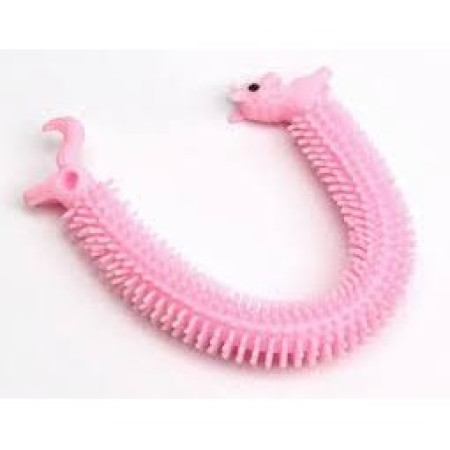 Jucarie senzoriala elastica Cyrax, Fidget Noodle, Antistres, Culori Random