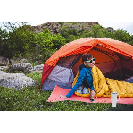 Cyrax Cana Termos din Plastic, pentru Bauturi Calde si Reci, cu Maner, 9.9x9.9x27 cm, Alb