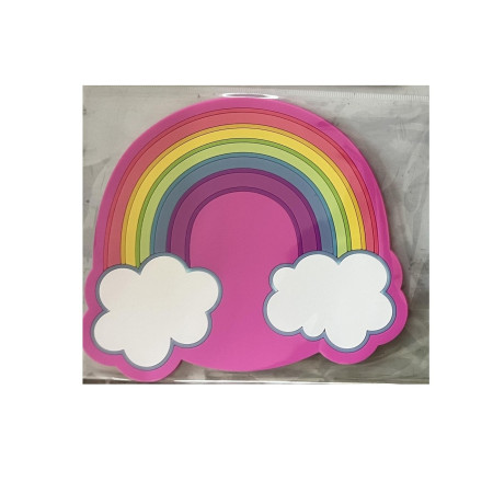 Suport pentru Pahar, Cyrax, Model Curcubeu, din PVC, 18.5 x 18.5 cm, Rezistent la Caldura, Multicolor