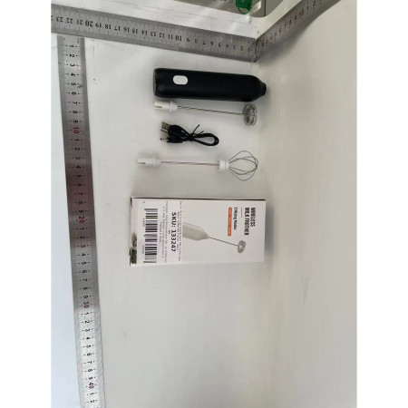 Mixer Spuma Lapte, Cyrax, Electric cu Incarcare USB, Bauturi Calde/Reci, Maner Izolat Termic, Otel Inoxidabil, pentru Latte, Ciocolata Calda, Cappuccino, Frappe, Usor de Folosit, 2 Accesorii, Negru