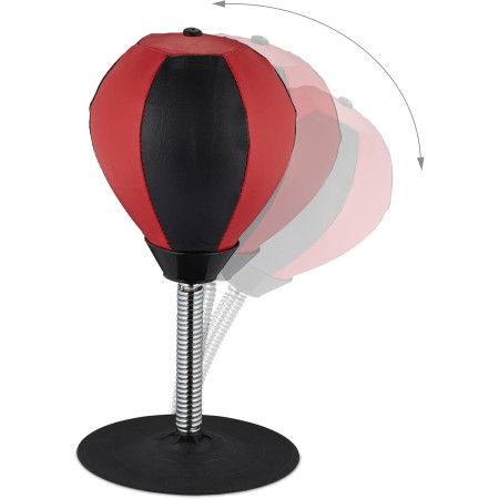 Jucarie Interactiva, Cyrax, Model Sfera de Box cu Suport de Masa, Inaltime Reglabila, +3 Ani, 10.5 x 20 x 23.5 cm, Rosu/ Negru