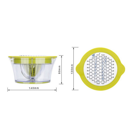 Storcator de Fructe 2 in 1, Cyrax, cu Razatoare si Separator Ou, 14.8 x 8 x 13 cm, Verde