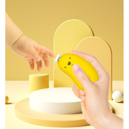 Pila Electrica, Cyrax, pentru Bebelusi si Adulti, din ABS, Incarcare USB, 6 Accesorii, cu Lumina Led, 8.8 x 4.9 cm, Galben