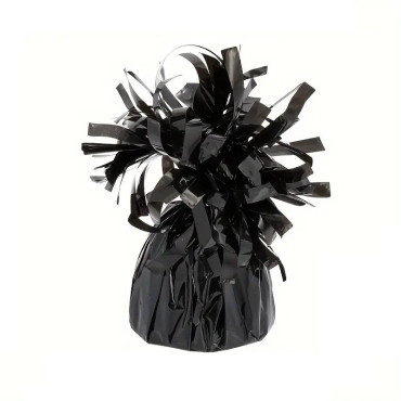Greutate pentru Baloane cu Heliu, Cyrax, din Folie cu Franjuri, 170g, 13 x 5 x 3 cm, Negru
