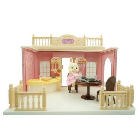 Cyrax Bucatarie pentru papusi cu mobilier si figurina,Bucatarie pentru papusi cu mobilier si figurina