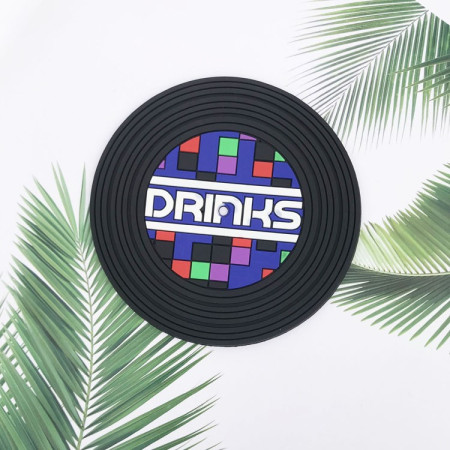 Cyrax Set 5 Suporturi pentru Pahare, Filppy, din PVC, Diametru 9 cm, Rezistent la Caldura, Multicolor