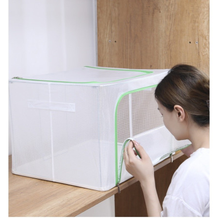 Cutie de Depozitare,  pentru Camera Copiilor, 100L, din PVC, Model Sirena, 60 x 42 x 40 cm, Transparent