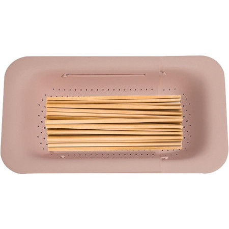 Cos pentru Scurgere Chiuveta de Bucatarie, Cyrax, Plastic, Telescopic, 36x20x5 cm, Roz