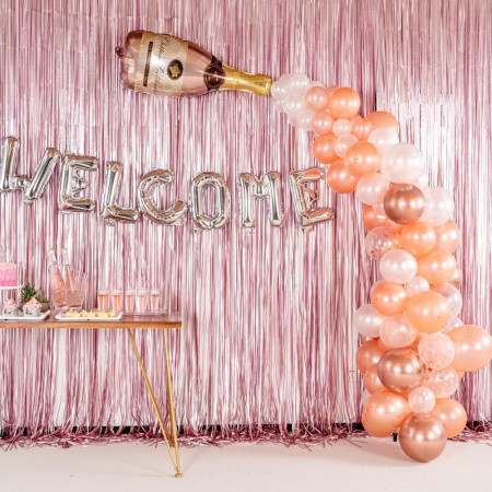 Balon Folie Metalizata Litera W, Cyrax, 80 cm, Umflati cu Heliu sau Aer, Ambalaj Individual, Pai inclus, Argintiu