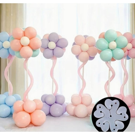 Suport pentru Baloane, Cyrax, care Formeaza o Floare, cu Un Singur Strat, pentru 6 Baloane, 6x6cm, 2.7g