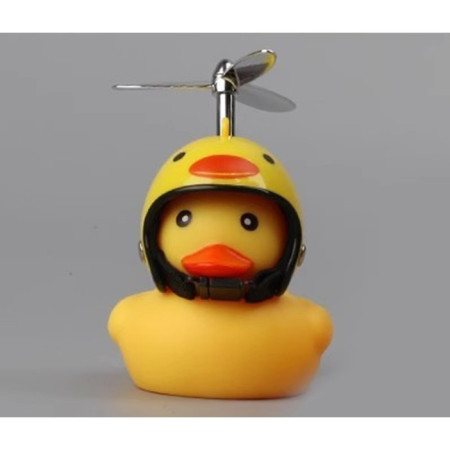 Ratusca Decorativa, Cyrax, pentru Bicicleta, Motocicleta, Masina, cu Sistem de Prindere, Lumini, 7.5 x 9 cm, cu Casca, Galben