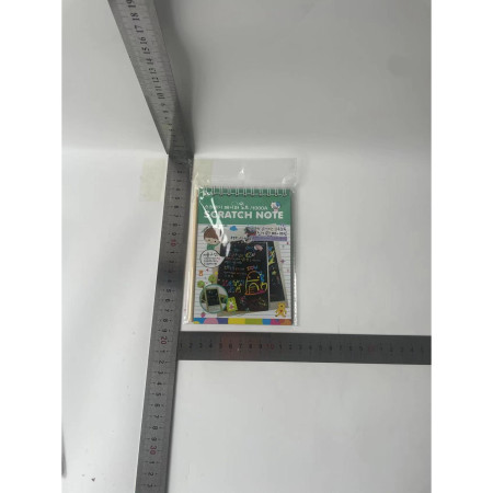 Caiet cu fise razuibile Cyrax, DIY Magic Scratch, 12 File, Curcubeu, Creion din Lemn, Cartonase negre, A5, Multicolor