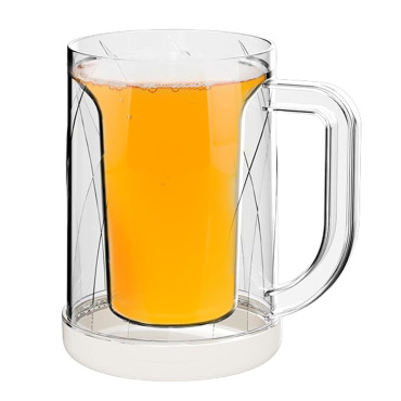 Cana Frigorifica cu Gheata, Cyrax, 14.2 x 10.4 x 14.7 cm, Plastic, 800 ml, Transparent