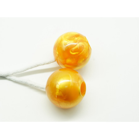 Jucarie interactiva cu bile, Cyrax, Clackers ball, antistres, Galben, 40 mm