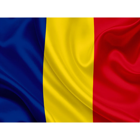 Steag Tricolor Romania,  Cu bat pentru fixare pe perete, 90 x 150 cm