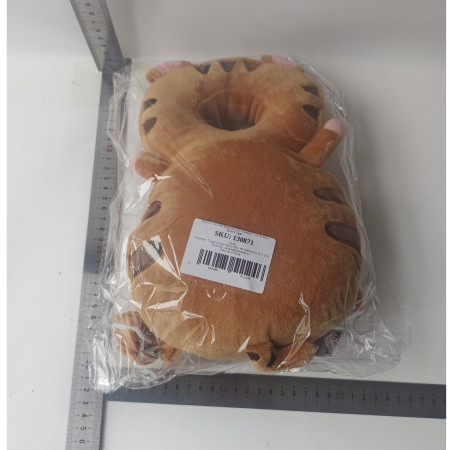 Perna tip Rucsac pentru Protectia Capului,  Tetiera tip Tigru, pentru Bebelusi, 33x6x19 cm, 180 g, Maro