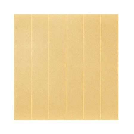 Set 10 Placi Tapet 3D,  70 x 70 cm, Grosime 3 mm, din Rasina, Tip Placi de Lemn, Suprafata Acoperita 4.9 mp, Crem Deschis