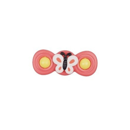 Cyrax Jucarie Spinner pentru copii cu 2 laturi, Spinimals Fluture, Roz