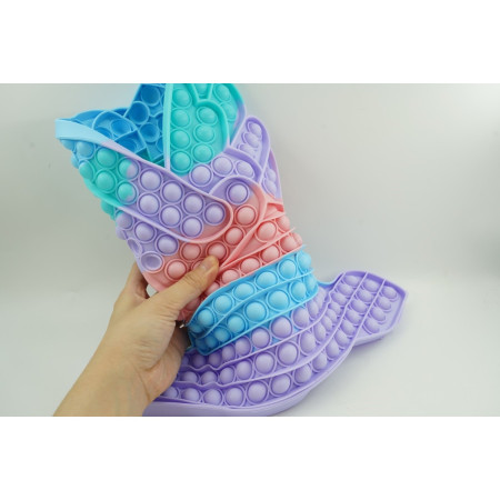 Jucarie antistres din silicon Cyrax, Pop it Now and Flip It ,Unicorn cu aripi ,Curcubeu