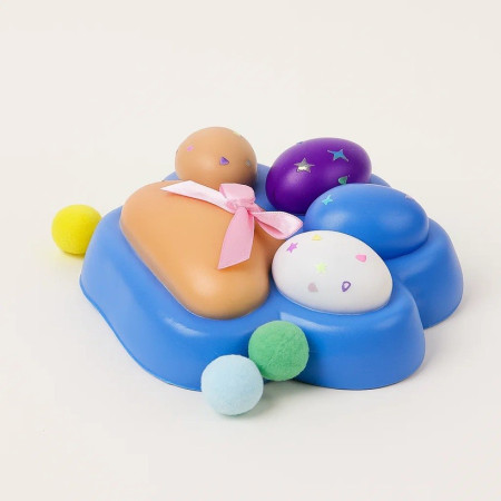 Jucarie Antistres Squishy, Cyrax, cu Revenire Lenta, Squeeze Toys, Model Cat Paw, 12.5x10.5 cm, 220g, +3 Ani, din TPR, Model 7, Multicolor