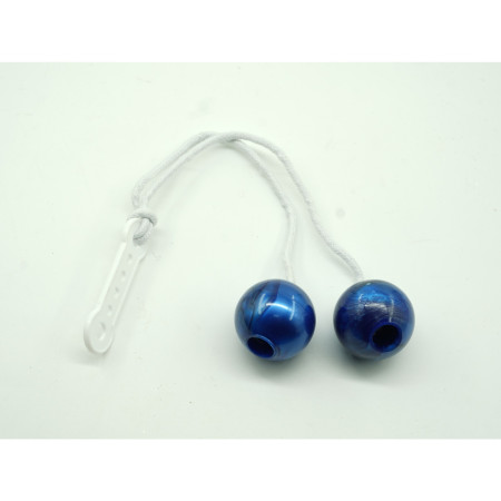 Jucarie interactiva cu bile, Cyrax, Clackers ball, antistres, Albastru, 40 mm