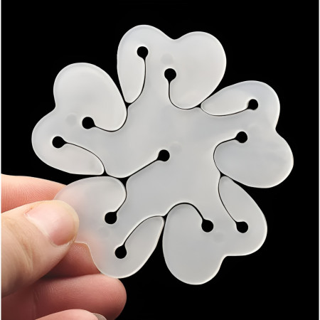 Suport pentru Baloane, Cyrax, Care Formeaza o Floare, cu Doua Straturi, pentru 11 Baloane, 8x8cm, 4.6g