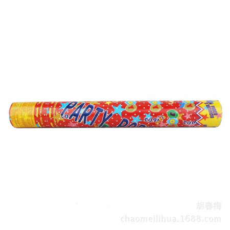 Tun de Confetti, Cyrax, Party Popper 40 cm, Model Stelute, Inimioare, Paiete Lucioase, 3 cm Diametru, Multicolor