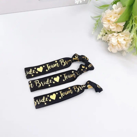 Set 11 Bratari, Cyrax, pentru Petrecerea Burlacitelor, din Panza, Marime Universala, Alb/Negru