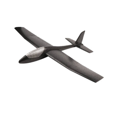Avion Zburator, Cyrax, Tip Planor, 83 cm Lungime, +3 Ani, din Polistiren, Aruncare 10 - 30 m, Negru