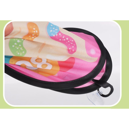 Joc Darts Cyrax pentru Copii, Placa Pliabila 70 cm, 8 Mingii Velcro/Scai Simple, 2 Mingii Luminoase, Model Acadele, Roz