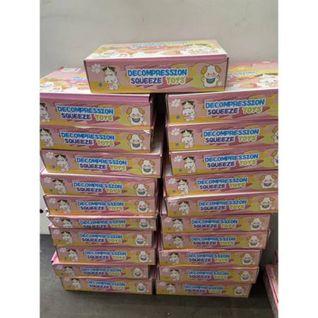 Ambalaj pentru Jucarii Antistres Squishy Cat Paw, Cyrax, cu Revenire Lenta, 27 x 24 x 8 cm, Roz